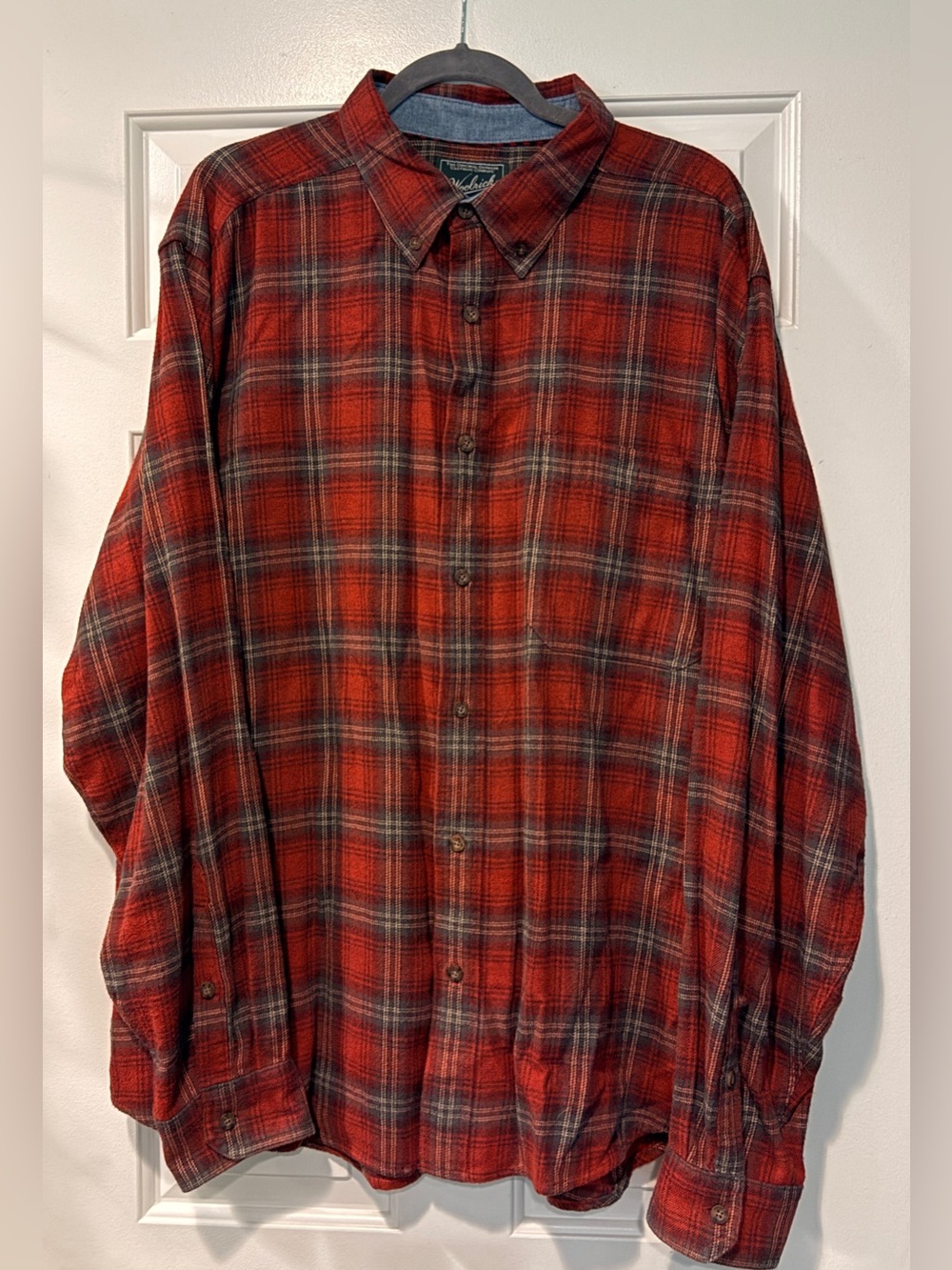 Woolrich Red Plaid Flannel Button-Up Shirt